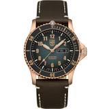 Luminox Wrist Watches Luminox Sport Timer Black Brown Leather XS.0927