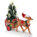 Deers Toy Figures Department 56 Possible Dreams Collectibles Neutral Brown & Red Deer Pulling Cart Figurine