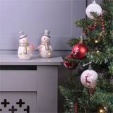 White Christmas Tree Ornaments Netagon Festive Ceramic Light Up Snowmen Christmas Tree Ornament