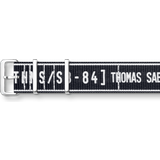 Watch Straps Thomas Sabo urban Code TS black black/ white ZWA0320-276-18-20 MM