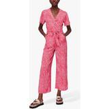 Whistles Women Clothing Whistles Leopard Jumpsuit, Pink/Multi