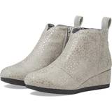 Toms Clare Wedge Bootie Kids' Girl's Grey Youth Boots Wedge