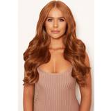 Brown Extensions & Wigs Lullabellz Super Thick Natural Wavy Clip In Hair Extensions 22 inch Mixed Auburn 5-pack