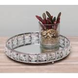 Geko Small Mirrored Silver Serving Tray