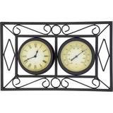 Charles Bentley Clocks Charles Bentley Ornate Garden Frame & Thermometer Wall Clock