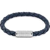 Blue Bracelets Tommy Hilfiger Mens Navy Braided Bracelet
