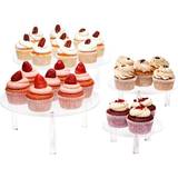 Transparent Cake Stands Juvale 4-Piece Round Acrylic Cake Stand