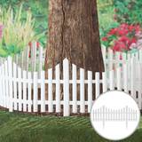 Lawn Edging on sale 4Pcs Garden White Picket Fence Path Border