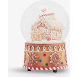 Glass Globes Gisela Graham House Man Musical Christmas Snow Gingerbread Globe 10cm