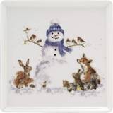 Royal Worcester Dishes Royal Worcester Wrendale Christmas Square Snowman Dessert Plate