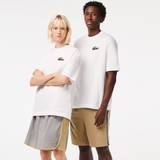 Lacoste Men T-shirts Lacoste Logo Cotton T-Shirt White