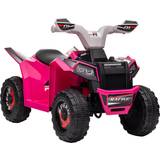ATVs Homcom 6V Electric Quad Bike with Wear-Resistant Wheels Pink