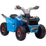 ATVs Homcom 6V Electric Quad Bike with Wear-Resistant Wheels Blue