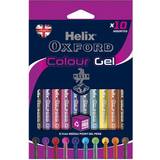 Helix Oxford Colour Gel Pen Pack of 10 Assorted, none