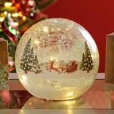 Decorative Items Battery Operated Santa Sleigh Crackle Ball Christmas Tree Ornament