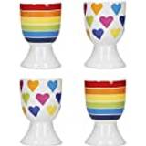 Ceramic Egg Cups KitchenCraft Have A Cracking Day Breakfast Funky Rainbow Egg Cup