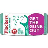 Plackers Micro Mint Dental Floss Picks with Travel Case 12-pack