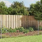 Chain-Link Fences vidaXL silver, 1 25 m Chain Link Fence Garden Fence Spike