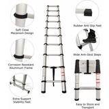 Aluminum Ladders Groundlevel Extra Wide Telescopic Ladder 2.9M