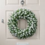 Christow Frosted Wreath 60cm Decoration
