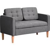 Cottons Furniture Homcom Modern Grey Sofa 117cm 2 Seater
