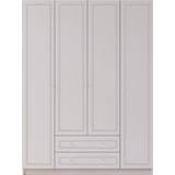 Doors Clothing Storage EVUHOME Giselle White Wardrobe 140x180cm