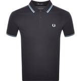 Fred Perry Men Polo Shirts Fred Perry Men's Twin Tipped Polo Navy/Soft Blue/Silver