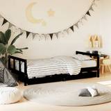 Black Childbeds Kid's Room vidaXL Kids Bed Frame with Drawers Black Solid Wood Pine