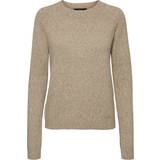 Vero Moda Doffy O-Neck Long Sleeved Knitted Sweater - Brown/Sepia Tint
