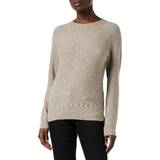 Vero Moda Doffy O-Neck Long Sleeved Knitted Sweater - Walnut