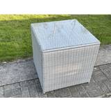 Outdoor Coffee Tables Fimous Rattan Cube Side Tea Tempered