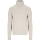 Knitted Sweaters - Men Jumpers Ami Paris Tonal Ami De Coeur Turtleneck Sweater - Champagne