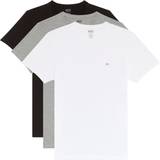 Diesel 3-Pack Pure Cotton T-Shirts, Black/Grey/White