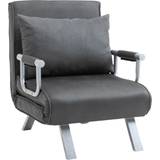 Grey Office Chairs Homcom Portable Grey/Silver Office Chair 80cm