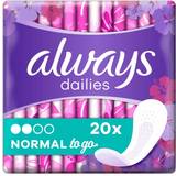 Always Pantiliners Always dailies fresh scent singles to go panty liners protection