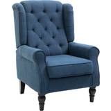 Wing Chairs Armchairs Homcom Retro Tufted Club Blue Armchair 102cm