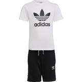 adidas Adicolor Shorts & Tee Set - White/Black (HK2968)