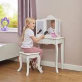 Furniture Set Kid's Room Liberty House Toys White Vanity Table with Stool White