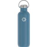 Lifefactory 32-Ounce Stainless Steel Vacuum-Insulated Sport Bottle, Dark Denim