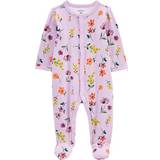 Florals Night Garments Carter's Baby Floral Snap-Up Footie Sleep & Play Pajamas - Purple