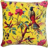 Cotton Pillows Paoletti Paradise Bird Cushion Cover Yellow