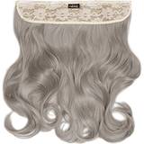 Lullabellz Thick Curly Clip In Hair Extensions 16 inch Silver Grey
