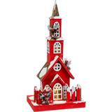 BigBuy Christmas Rot Holz Haus Weihnachtsschmuck