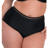 Nylon Bikini Bottoms Curvy Kate First Class High Waist Bikini Bottom - Black