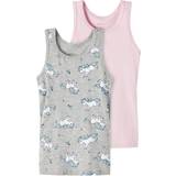 Grey Tank Tops Children's Clothing Name It Baby Tank Top 2-pack - Grey Melange