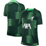 Liverpool away shirt Nike Liverpool Academy Pro Pre Match Top Green Kids
