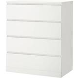Padded Seat Furniture Ikea Malm White Chest of Drawer 80x100cm