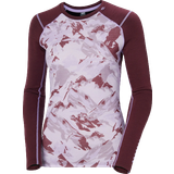 Helly Hansen Women’s Lifa Merino Midweight Graphic Long-Sleeve Crew Base Layer - Hickory Mou