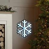 Decorative Items B&Q Festive 40Cm Hanging Snowflake Infinity Light Christmas Tree Ornament