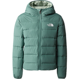 Down jackets - No Fluorocarbons The North Face Girl's Reversible North Down Hooded Jacket - Dark Sage (NF0A84N6-I0F)